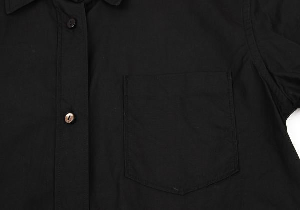 JILSANDER Cotton Basic Button-Up Shirt Black Size 36