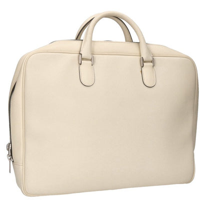 Valextra Leather Brief Bag White Size ONE SIZE