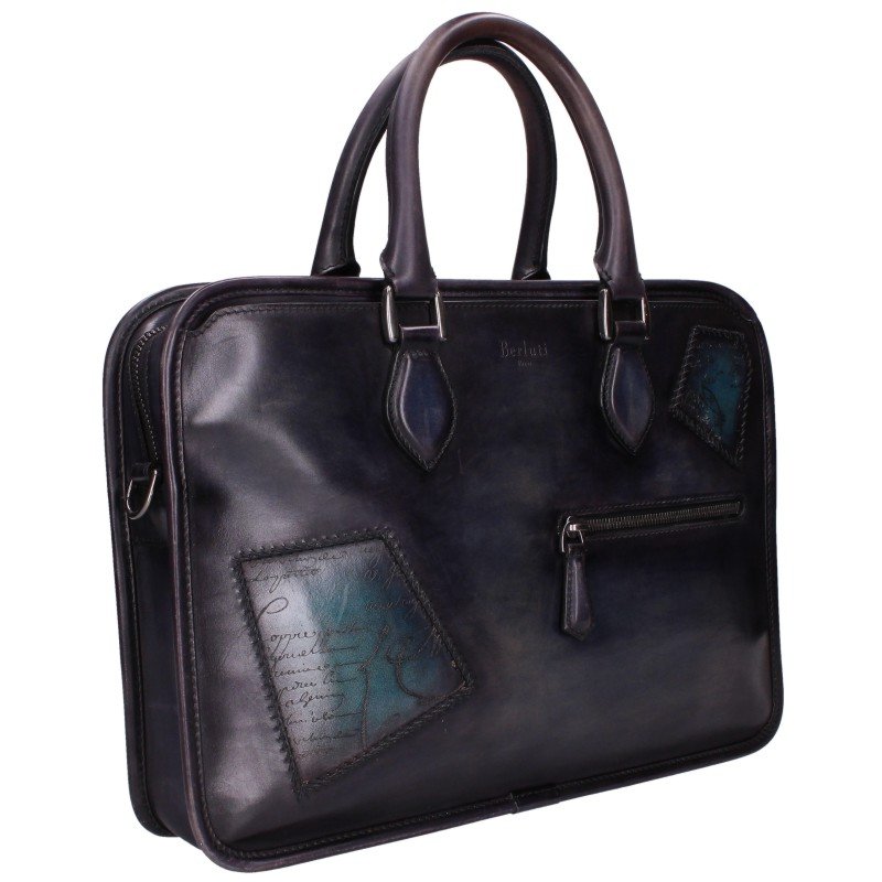 Berluti Un Jour Mini Briefcase Navy Size ONE SIZE