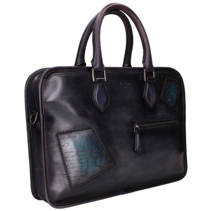 Berluti Un Jour Mini Briefcase Navy Size ONE SIZE