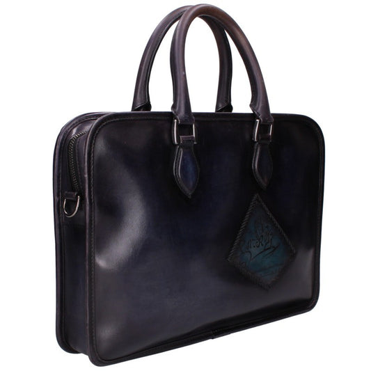 Berluti Un Jour Mini Briefcase Navy Size ONE SIZE
