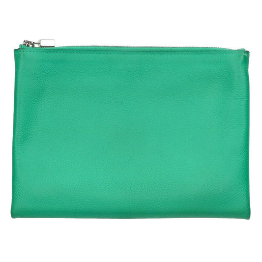 HERMES Atout PM Evercolor Pouch Green/Silver Size ONE SIZE