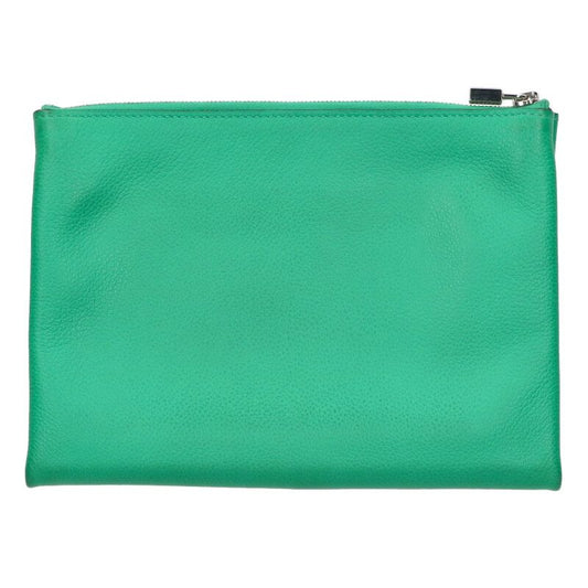 HERMES Atout PM Evercolor Pouch Green/Silver Size ONE SIZE