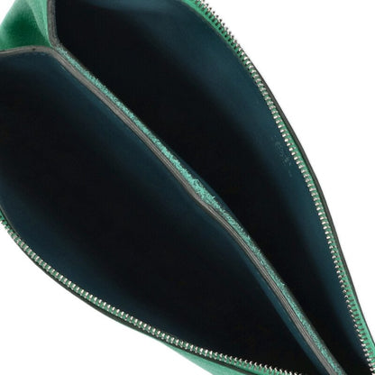 HERMES Atout PM Evercolor Pouch Green/Silver Size ONE SIZE