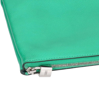 HERMES Atout PM Evercolor Pouch Green/Silver Size ONE SIZE