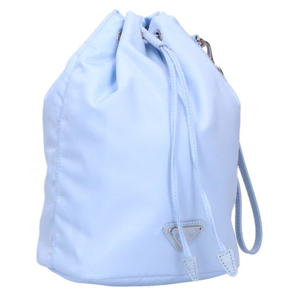 Prada Re-Nylon Triangle Logo Pouch Light Blue