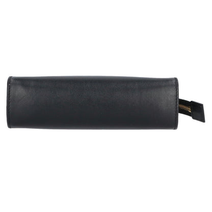 DOLCE & GABBANA Calfskin Leather Pouch Black Size ONE SIZE