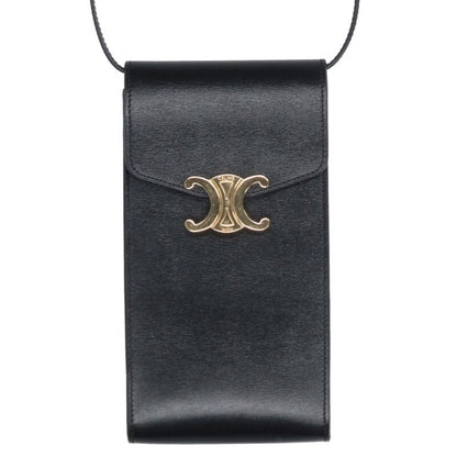 CELINE Triomphe Leather Mobile Pouch Size ONE SIZE