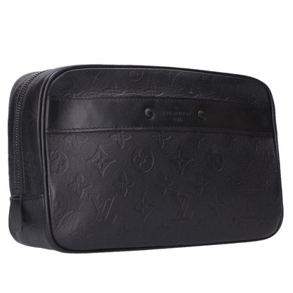Louis Vuitton Leather Pouch Black Size GM