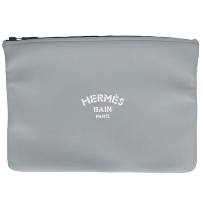 HERMES Neobain GM Polyamide Clutch Pouch Gray Size ONE SIZE