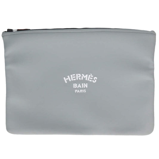 HERMES Neobain GM Polyamide Clutch Pouch Gray Size ONE SIZE