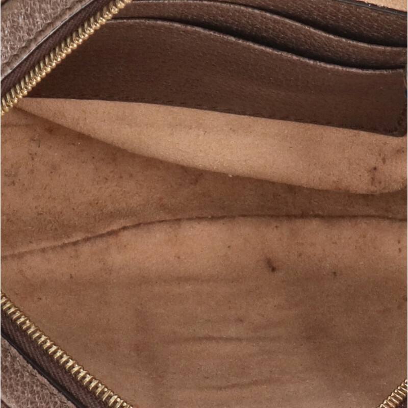 GUCCI GG Canvas Leather Pouch Brown/Beige Size ONE SIZE