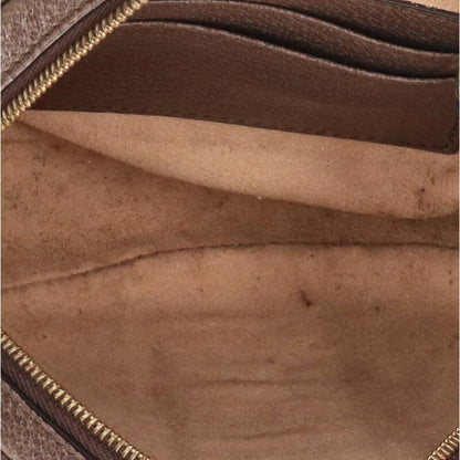 GUCCI GG Canvas Leather Pouch Brown/Beige Size ONE SIZE