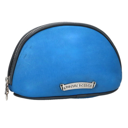 Chrome Hearts Dagger Zip Cosmetic Pouch Blue Size ONE SIZE