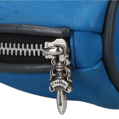 Chrome Hearts Dagger Zip Cosmetic Pouch Blue Size ONE SIZE