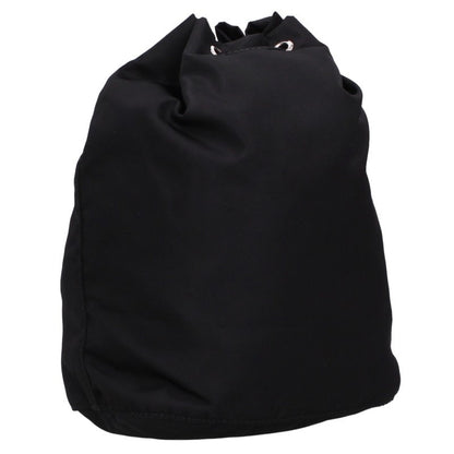 PRADA Triangle Logo Drawstring Pouch Black Size ONE SIZE