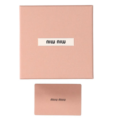 miumiu Matelassé Keyring Pouch Red Size ONE SIZE