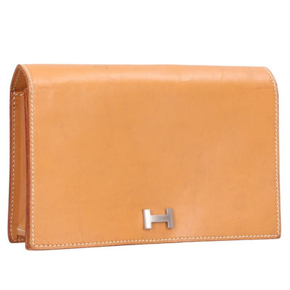 HERMES R Stamp H Buckle Leather Pouch Size ONE SIZE