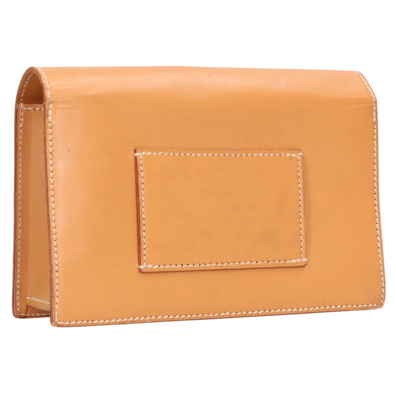 HERMES R Stamp H Buckle Leather Pouch Size ONE SIZE