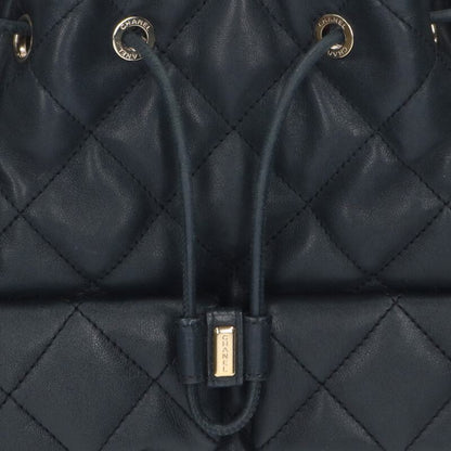 CHANEL Lambskin Matelassé Backpack Black Size ONE SIZE