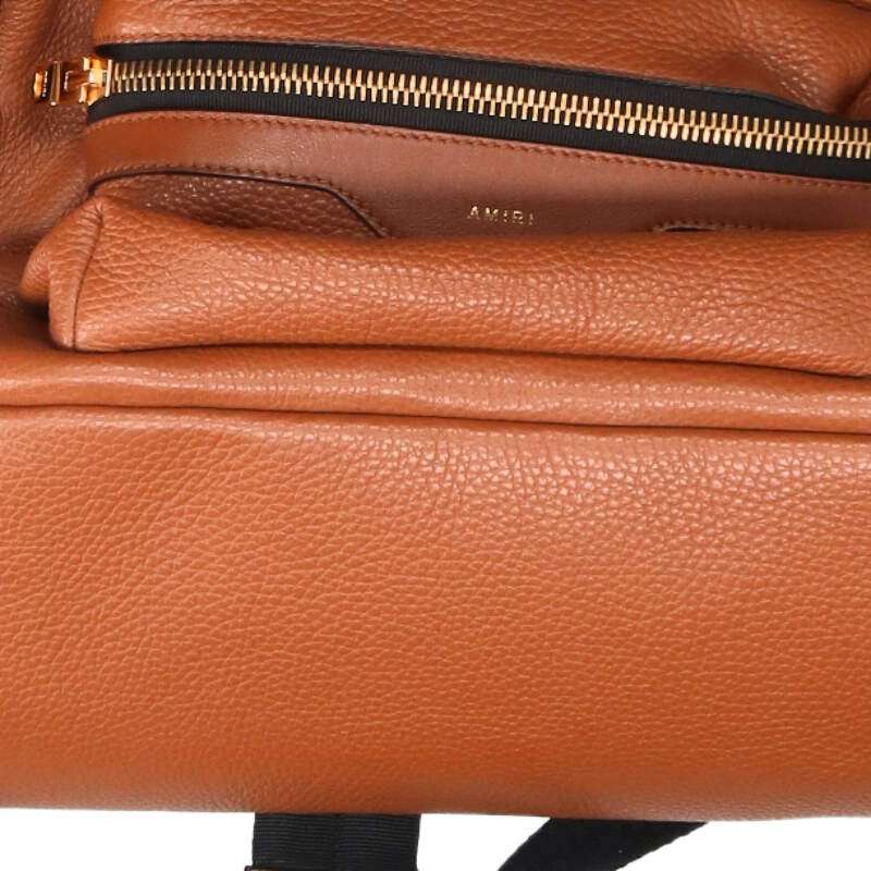Amiri Leather Backpack Brown One Size