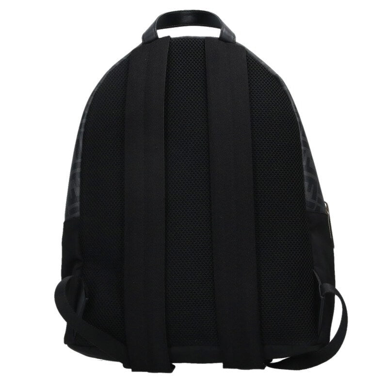 Fendi Monogram Nylon-Leather Backpack Black x Gray x Yellow