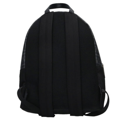 Fendi Monogram Nylon-Leather Backpack Black x Gray x Yellow