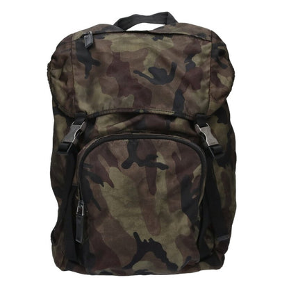 Prada V135 Triangle Logo Camo Nylon Backpack