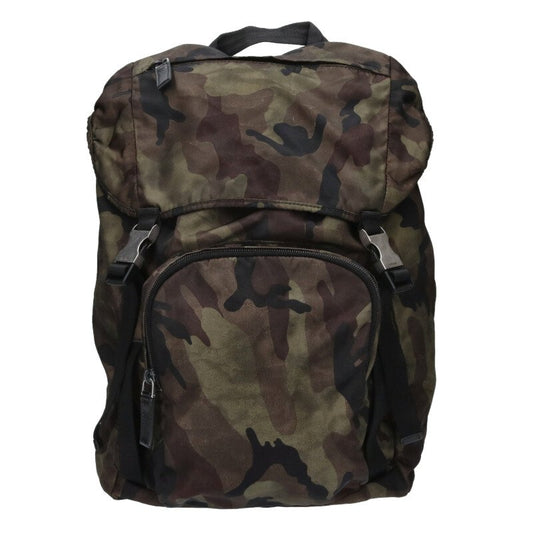 Prada V135 Triangle Logo Camo Nylon Backpack