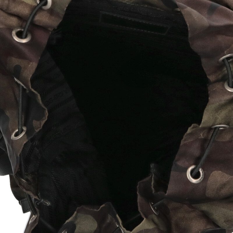 Prada V135 Triangle Logo Camo Nylon Backpack