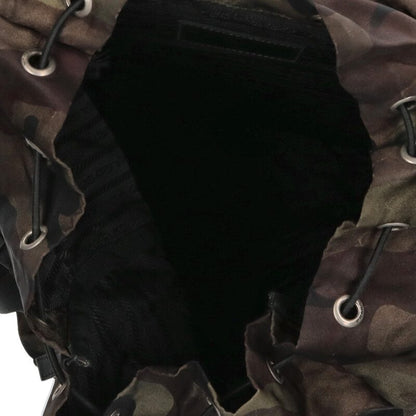 Prada V135 Triangle Logo Camo Nylon Backpack