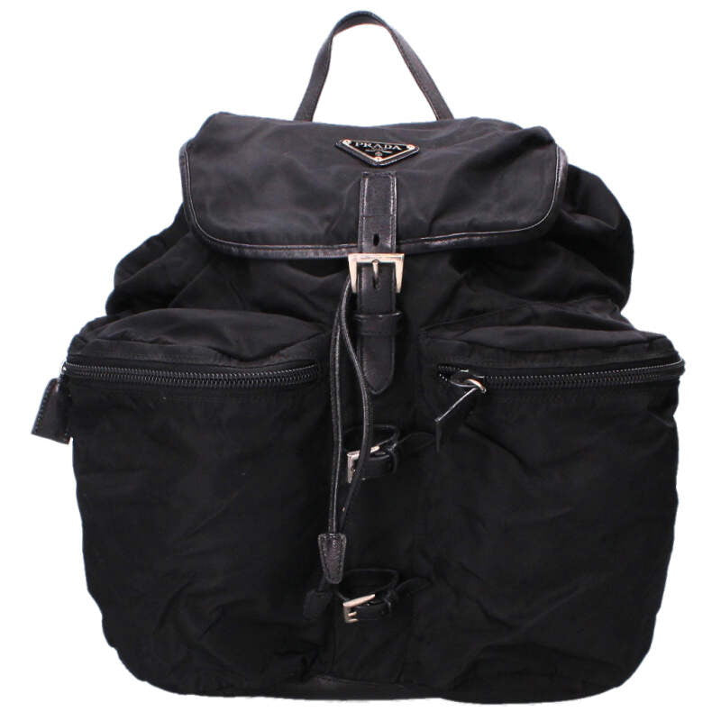 Prada Triangle Logo Nylon Backpack