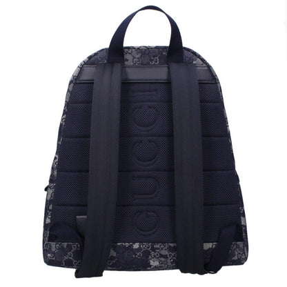 GUCCI GG Pattern Denim Backpack Navy