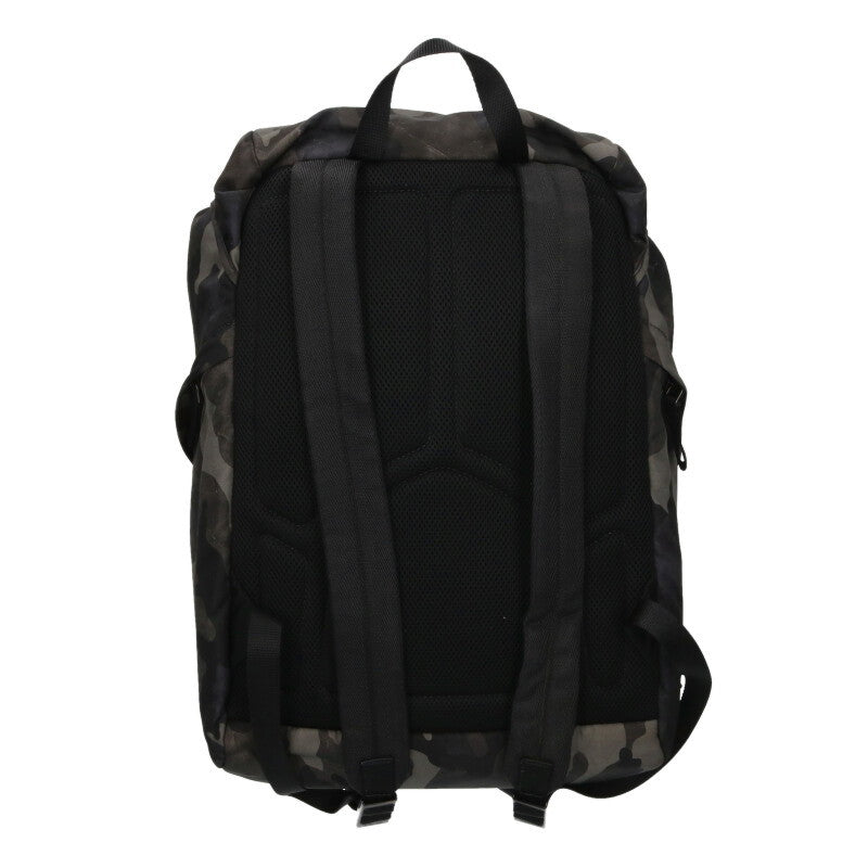 PRADA Triangle Plate Nylon Daypack Gray Size ONE SIZE