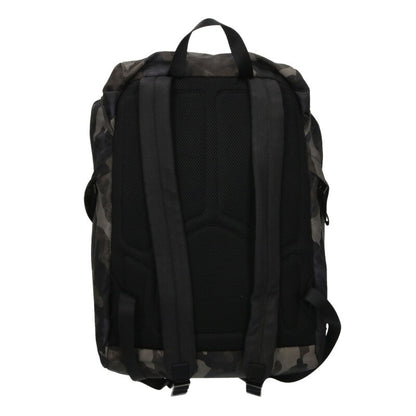 PRADA Triangle Plate Nylon Daypack Gray Size ONE SIZE