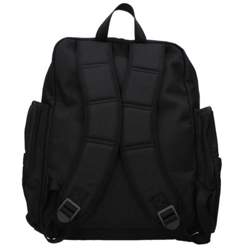 Balenciaga Logo Nylon Canvas Backpack Black