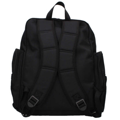 Balenciaga Logo Nylon Canvas Backpack Black