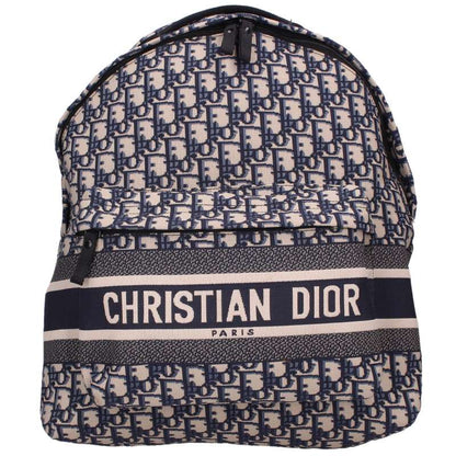 DIOR Oblique Jacquard Backpack Navy Size ONE SIZE
