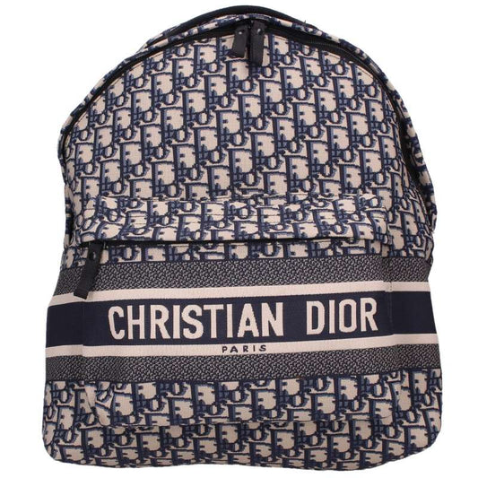 DIOR Oblique Jacquard Backpack Navy Size ONE SIZE