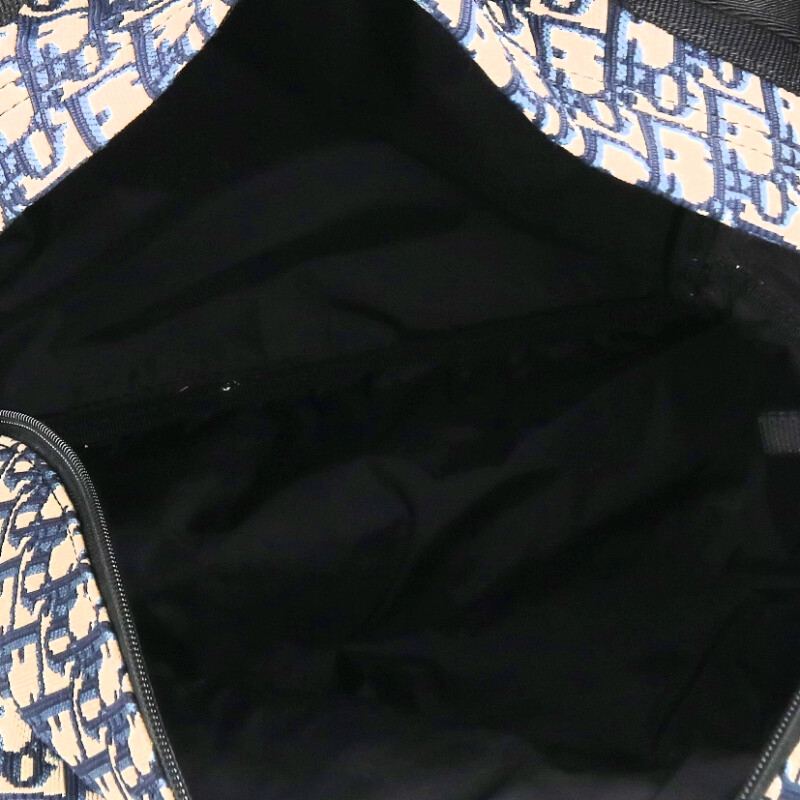 DIOR Oblique Jacquard Backpack Navy Size ONE SIZE