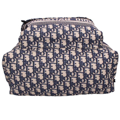 DIOR Oblique Jacquard Backpack Navy Size ONE SIZE