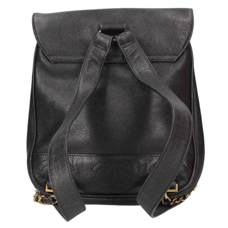 CHANEL Triple Coco Rucksack Black Gold Size ONE SIZE