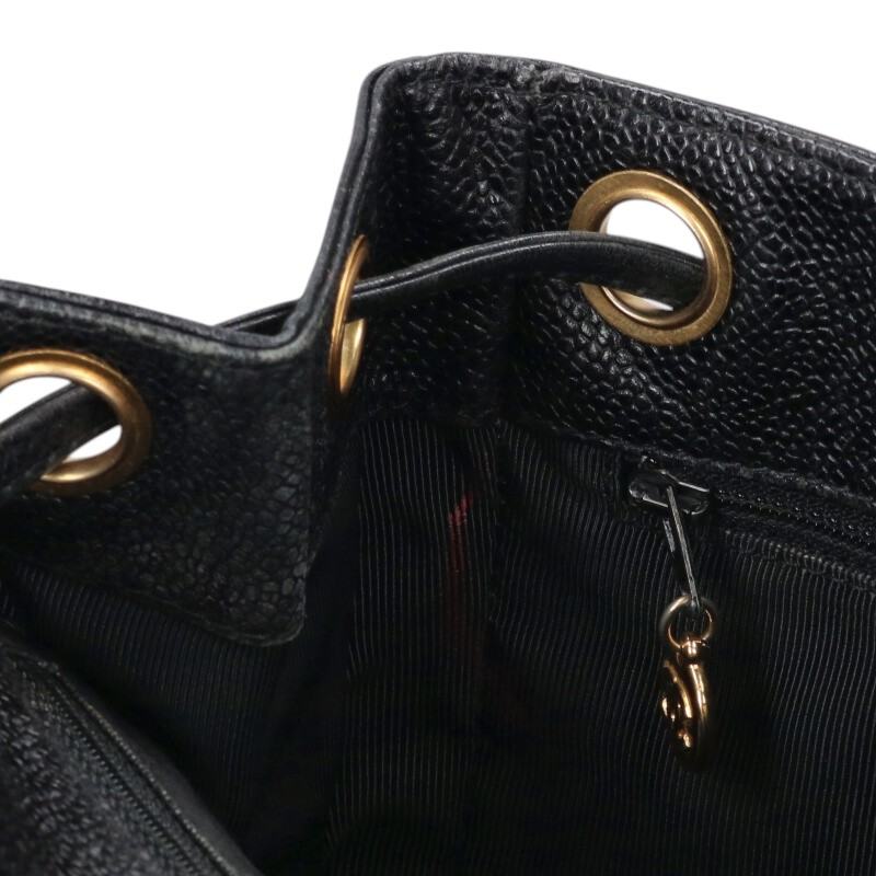 CHANEL Triple Coco Rucksack Black Gold Size ONE SIZE