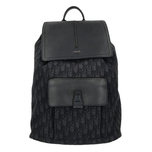 DIOR Oblique Backpack Black Gray Size ONE SIZE
