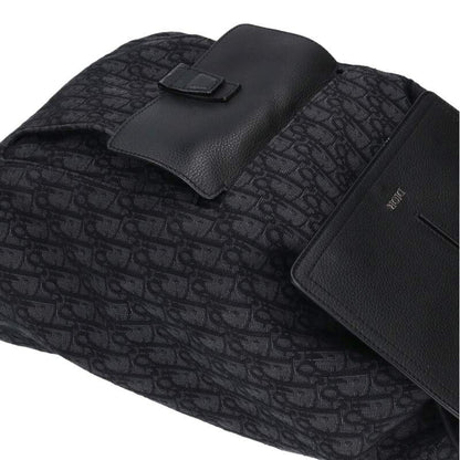 DIOR Oblique Backpack Black Gray Size ONE SIZE