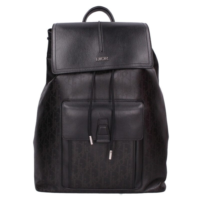 DIOR Oblique All-Over Pattern Rucksack Black Size ONE SIZE