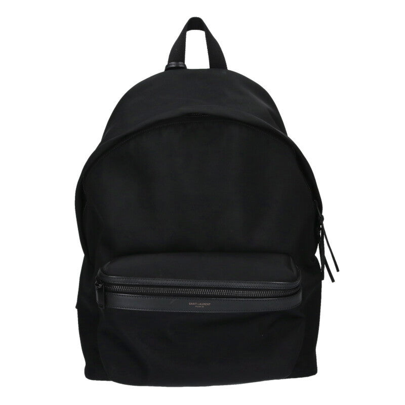 SAINT LAURENT PARIS Nylon Leather Backpack Size ONE SIZE