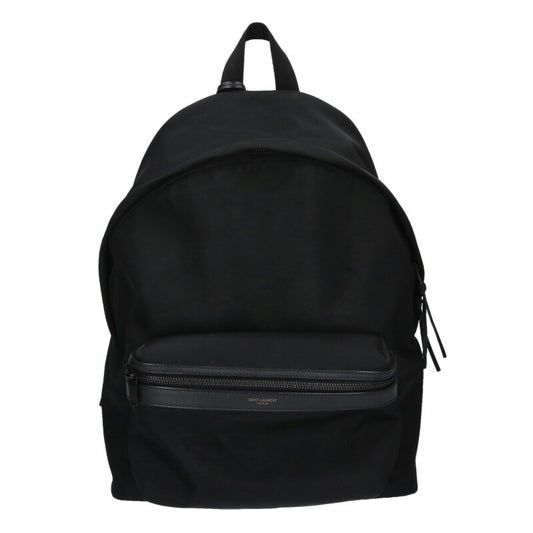 SAINT LAURENT PARIS Nylon Leather Backpack Size ONE SIZE