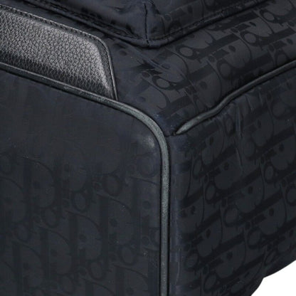 DIOR Oblique Leather Trim Nylon Rucksack Black Size ONE SIZE