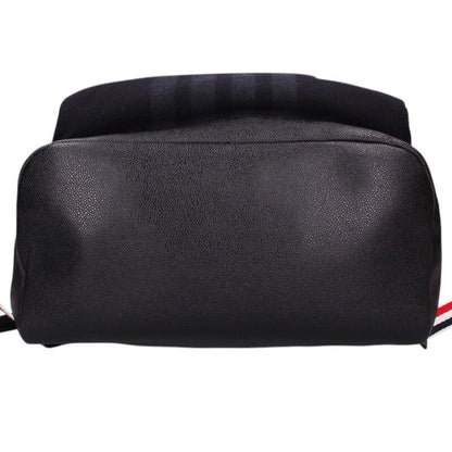 THOM BROWNE 4BAR Leather Trim Wool Backpack Size ONE SIZE